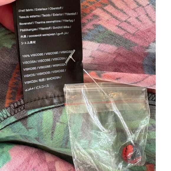 FARM Rio Black Blooming Garden Lenzin Ecovero Viscose Midi Dress Size M - Picture 16 of 16